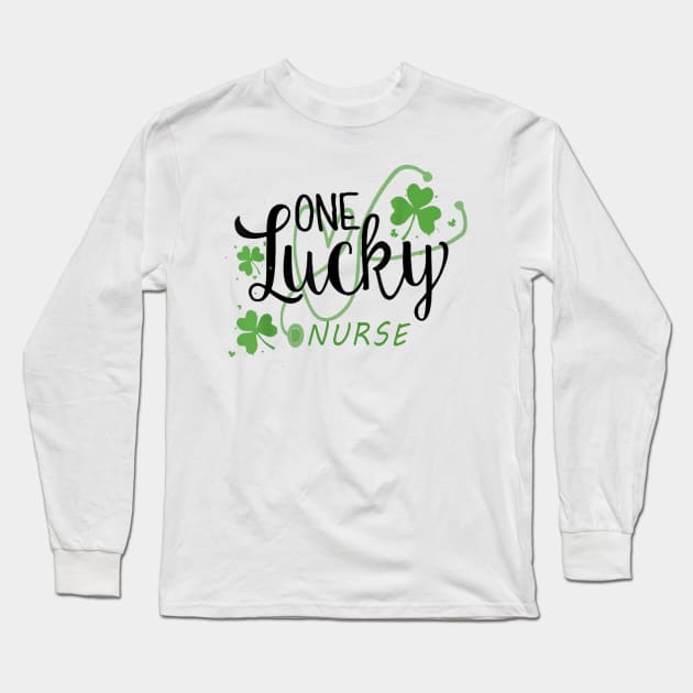 Nurse One Lucky Long Sleeve T-Shirt by ReD-Des